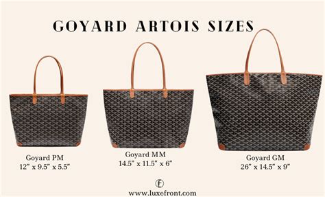 goyard sac artois gm|Goyard size pm or gm.